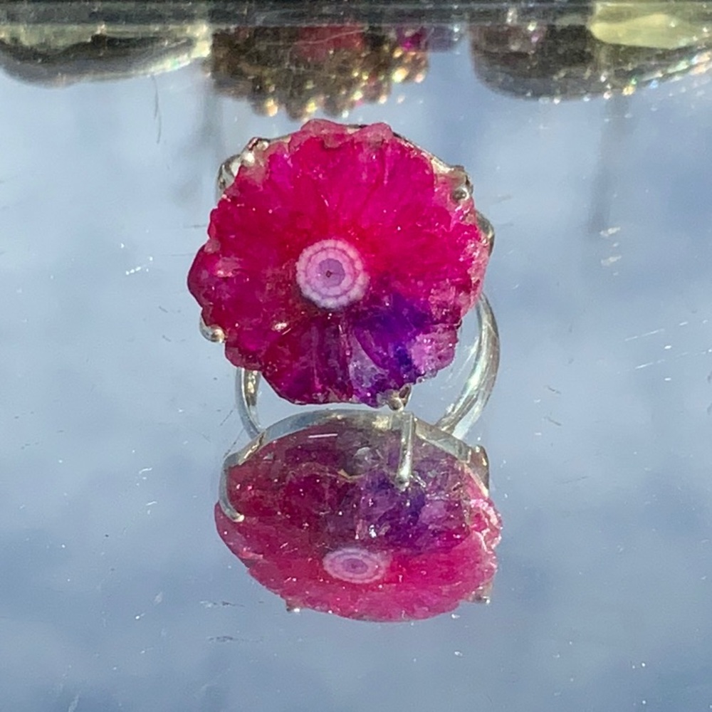 BOUTIQUE MULTI COLOR QUARTZ EYE 925 SILVER RING, 8 - Picture 2 of 13